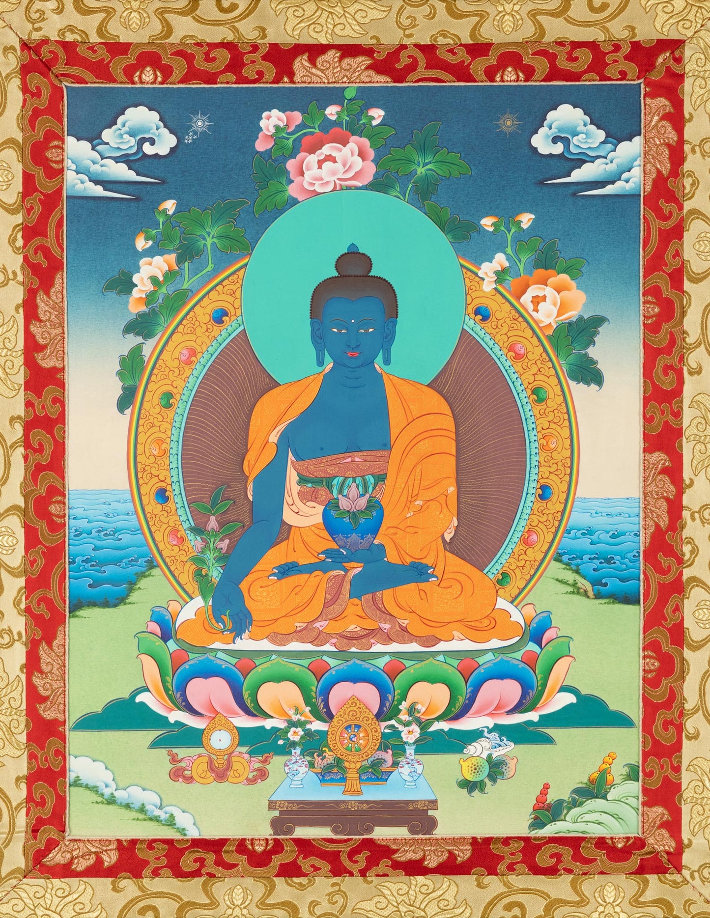 Medizin-Buddha-Thangka XII