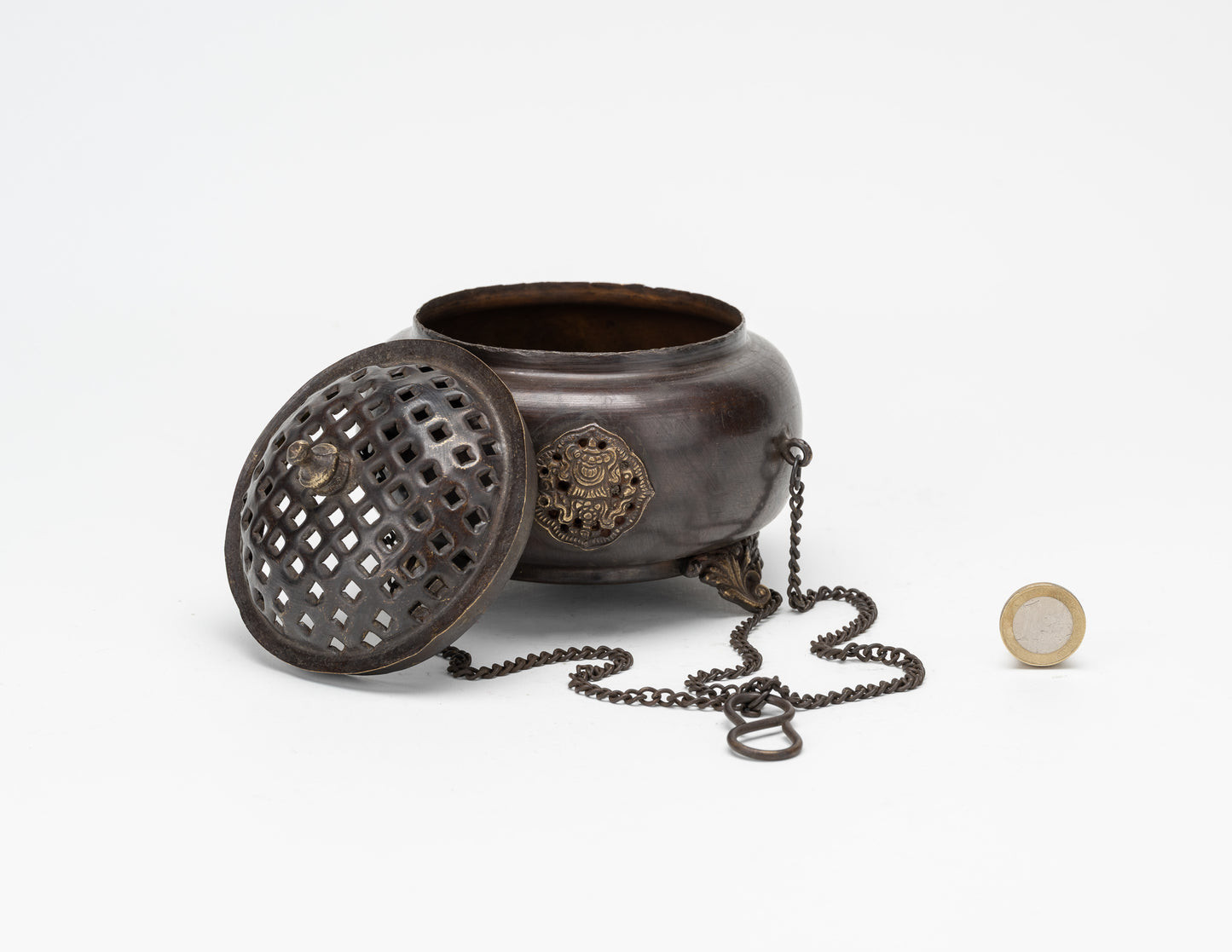 Incense Burner with Hanging Chain Large