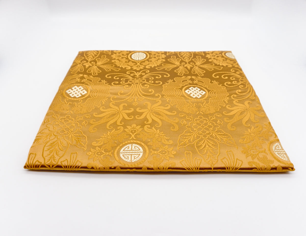 Quadratischer Brokat – Goldenes Mittelstück 90x90 cm