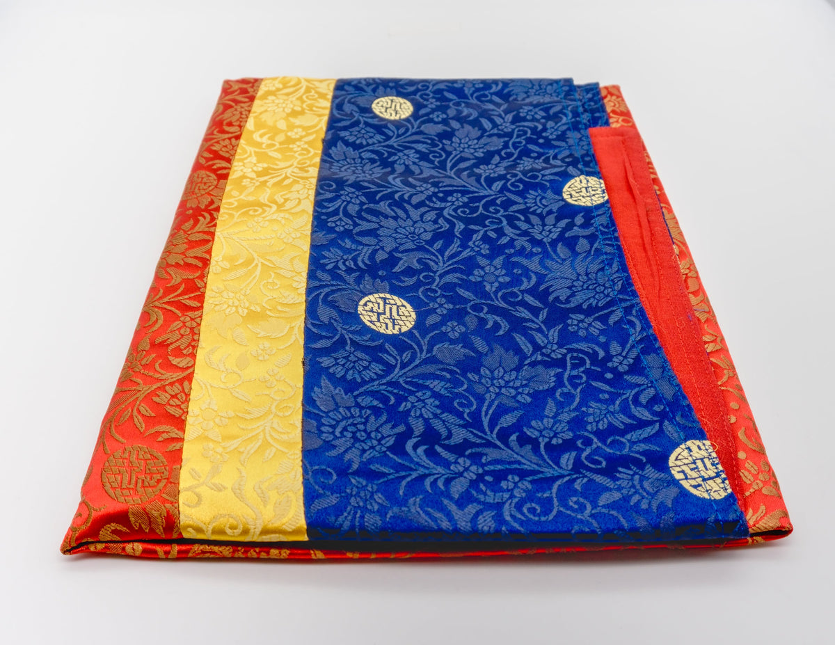 Square Flower Brocade 89x89cm - 3 Colours with Red Center
