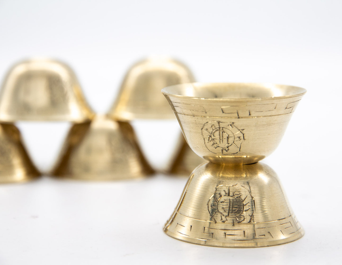Messingbeschichtetes Opferschalen-Set