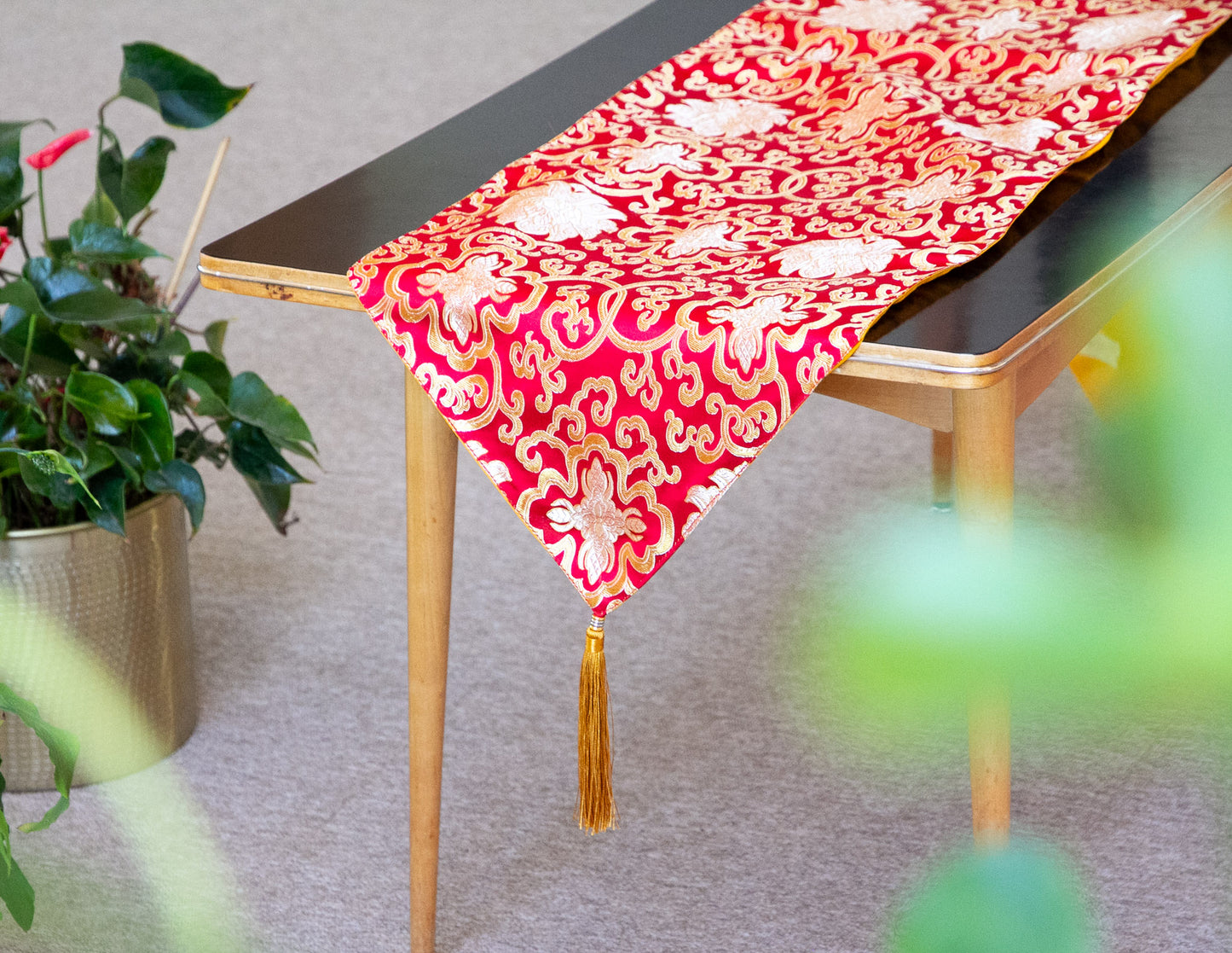 Läufertuch aus Brokat – 34 x 163 cm