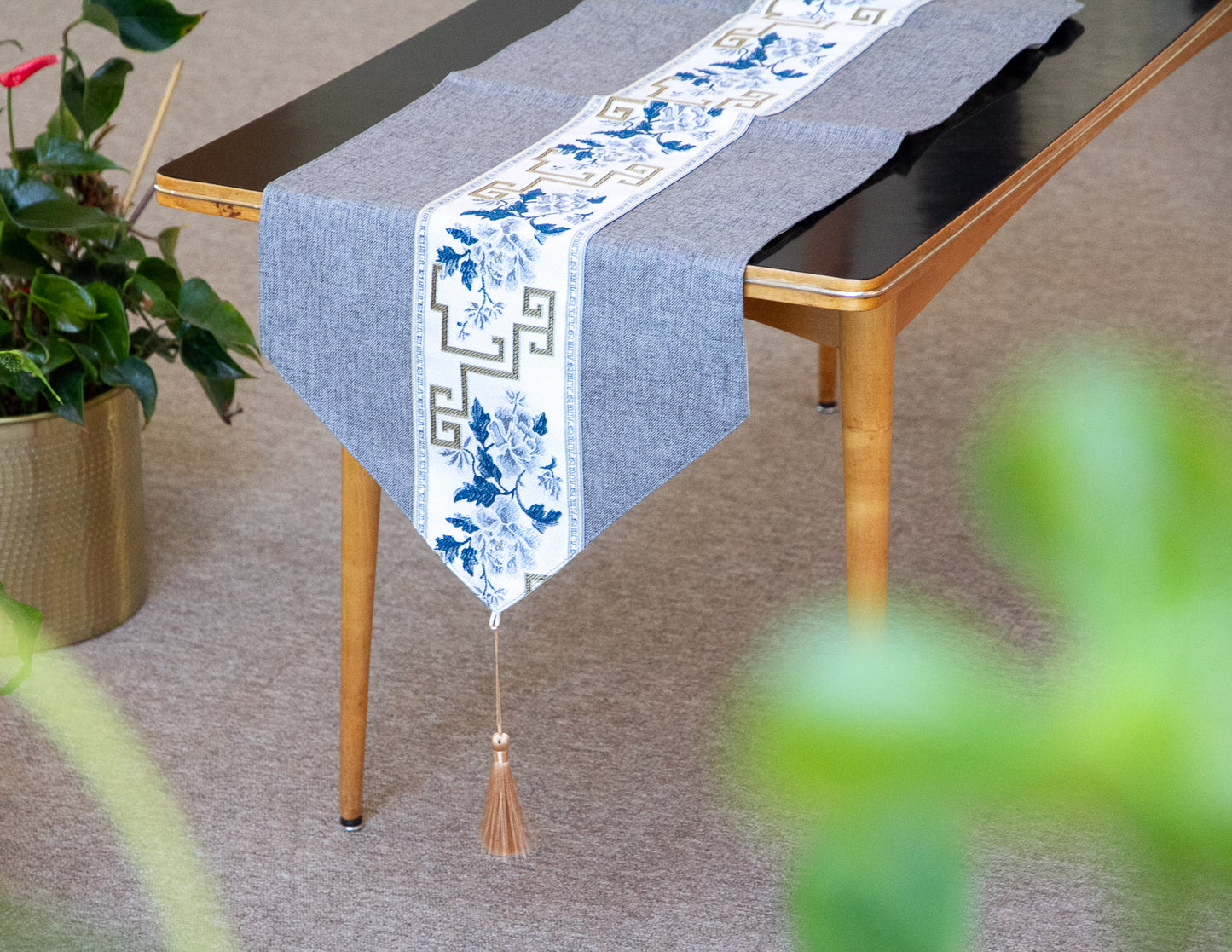 Läufertuch aus Brokat – 33 x 72 cm