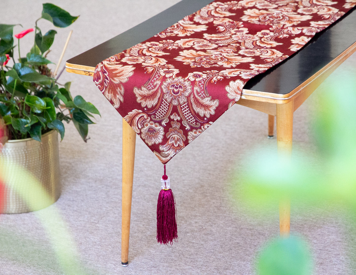 Läufertuch aus Brokat – 33 x 92 cm