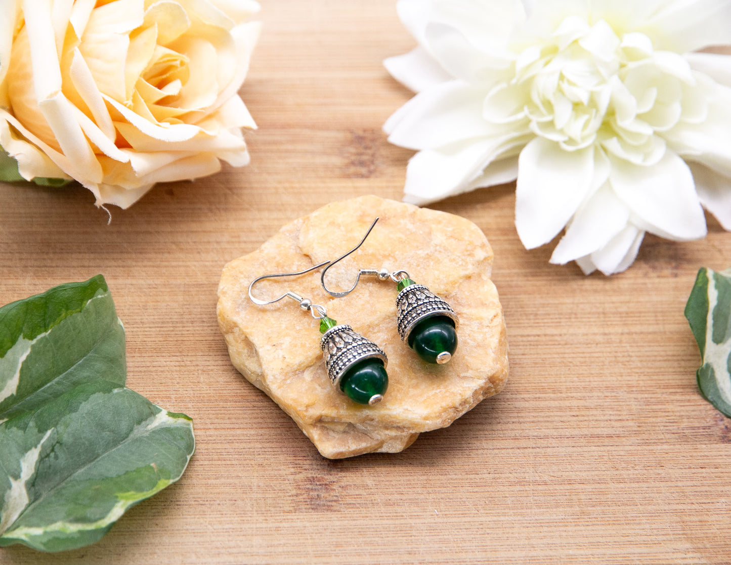 Green Jade Earrings