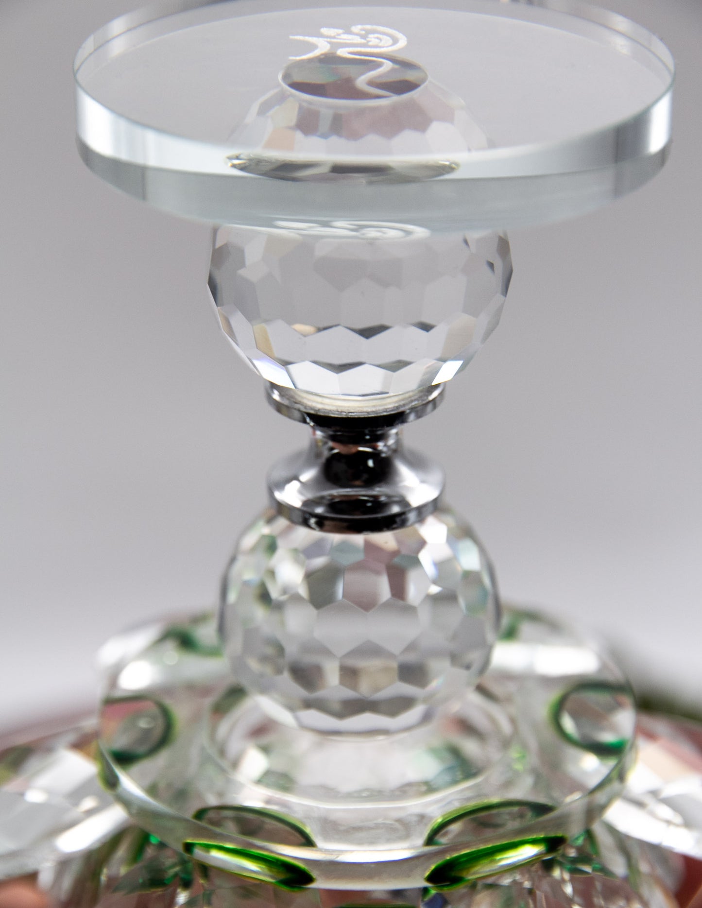 Kerzenhalter aus Kristallglas mit Sockel