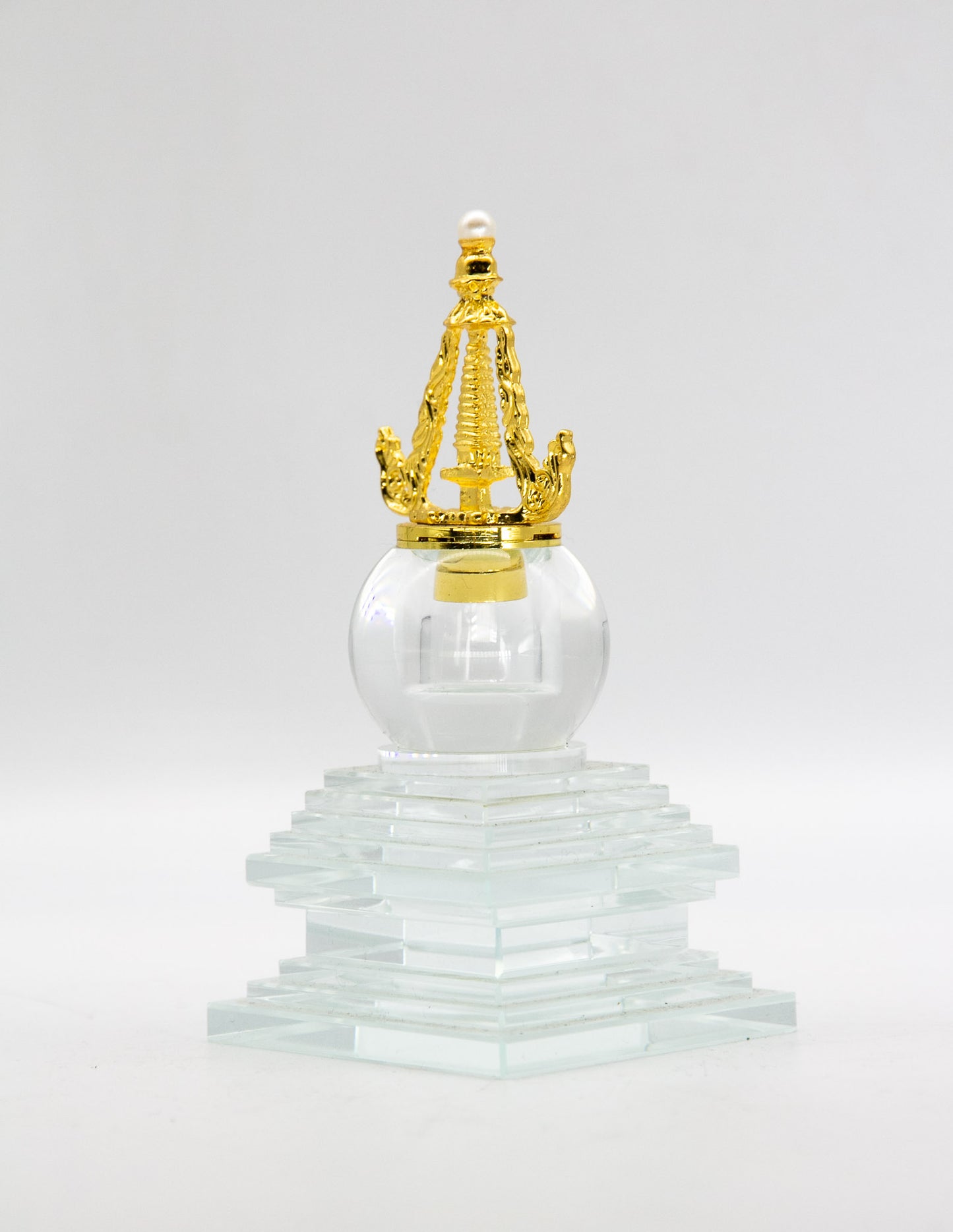 Glasstupa mit kostbarem Behälter – 12,5 cm