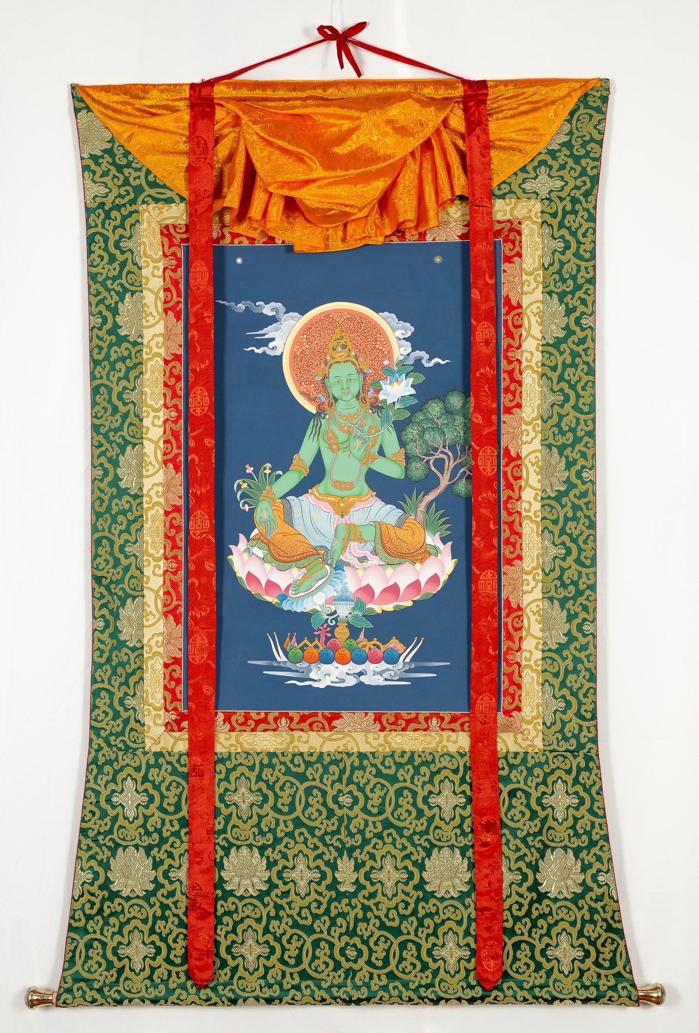 Grüne Tara Thangka VII