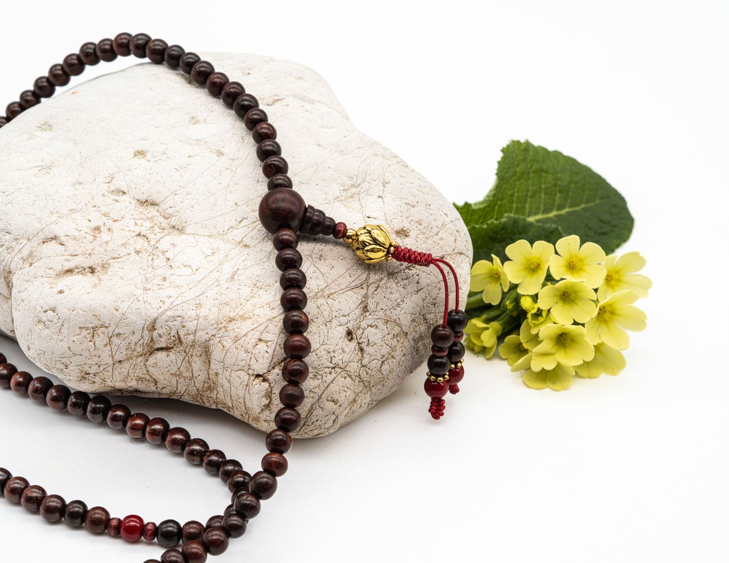 Rosewood & Red Onyx Mala – 6mm