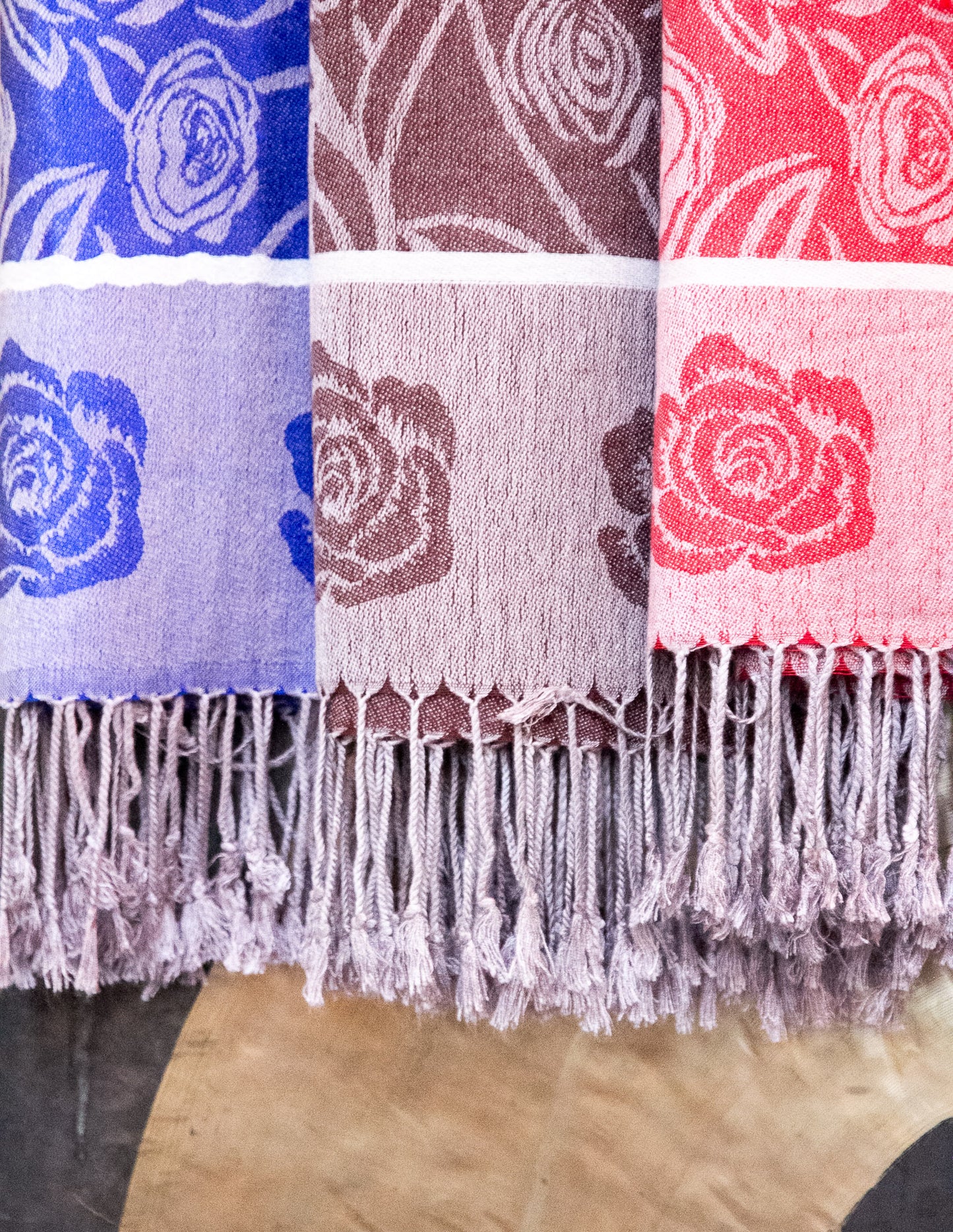 Reversible Rose Shawl