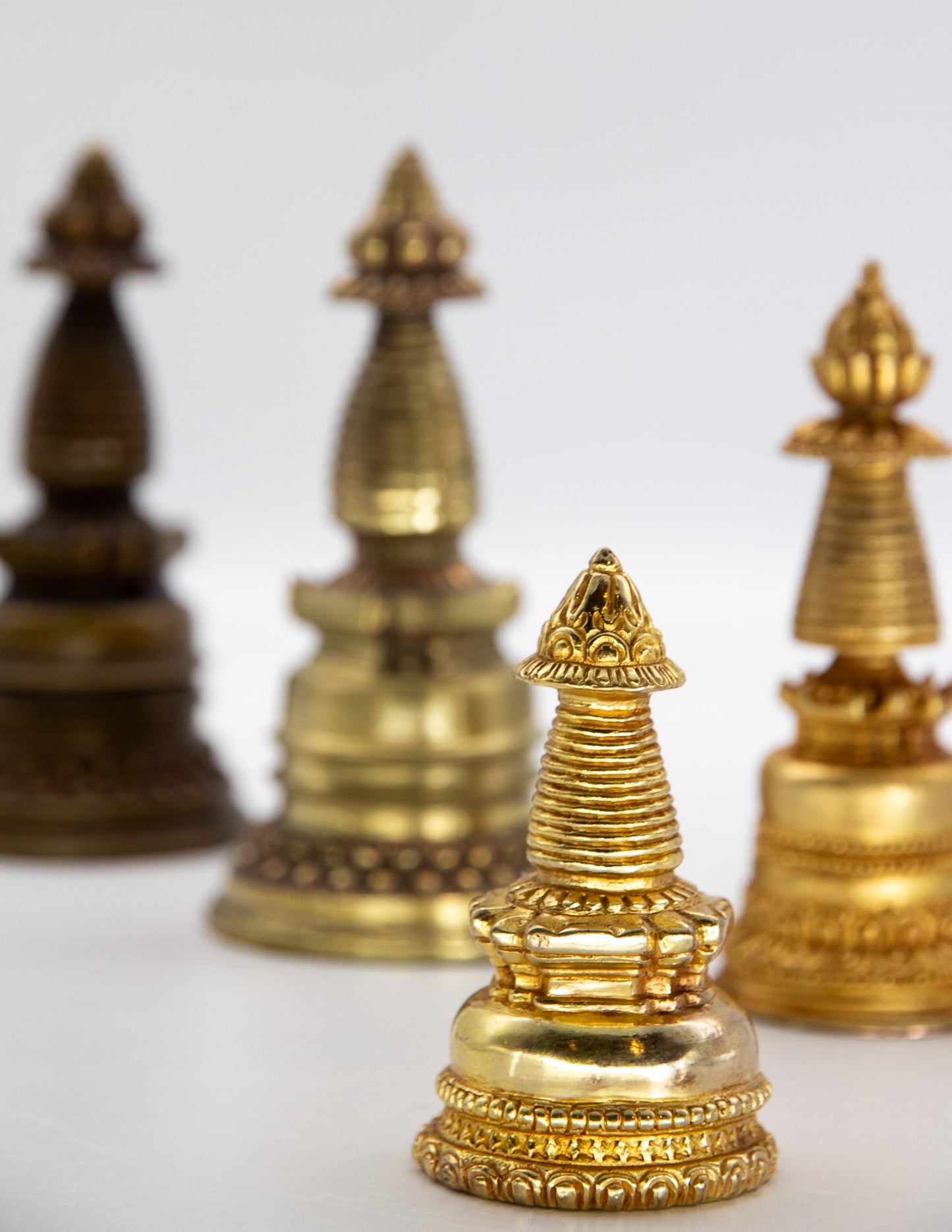Kadam Stupa, vergoldet – 8cm
