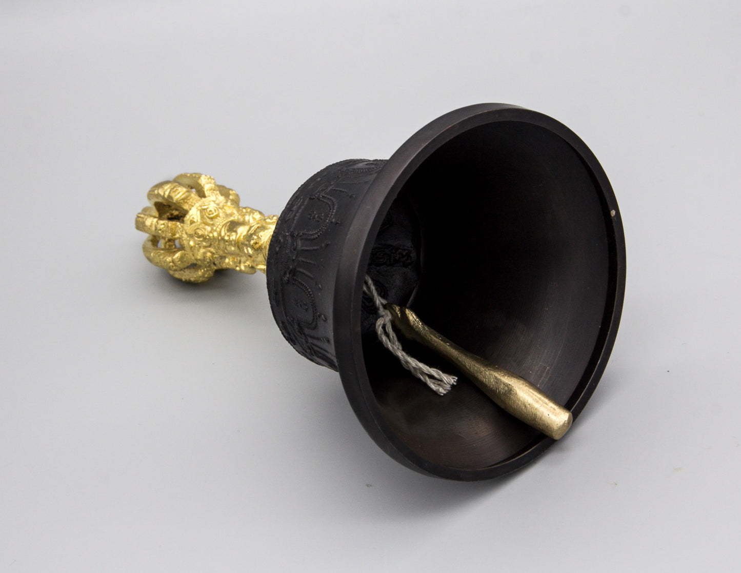 9-Pronged Black Bell & Dorje with Gold Contrast II – Standard