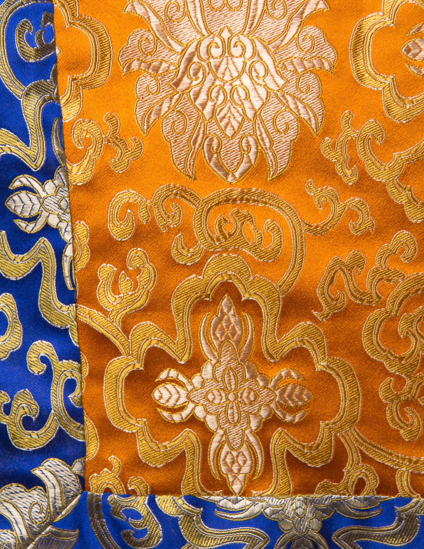 Standard Brocade Cloth / Practice Table Cover – Blue & Orange