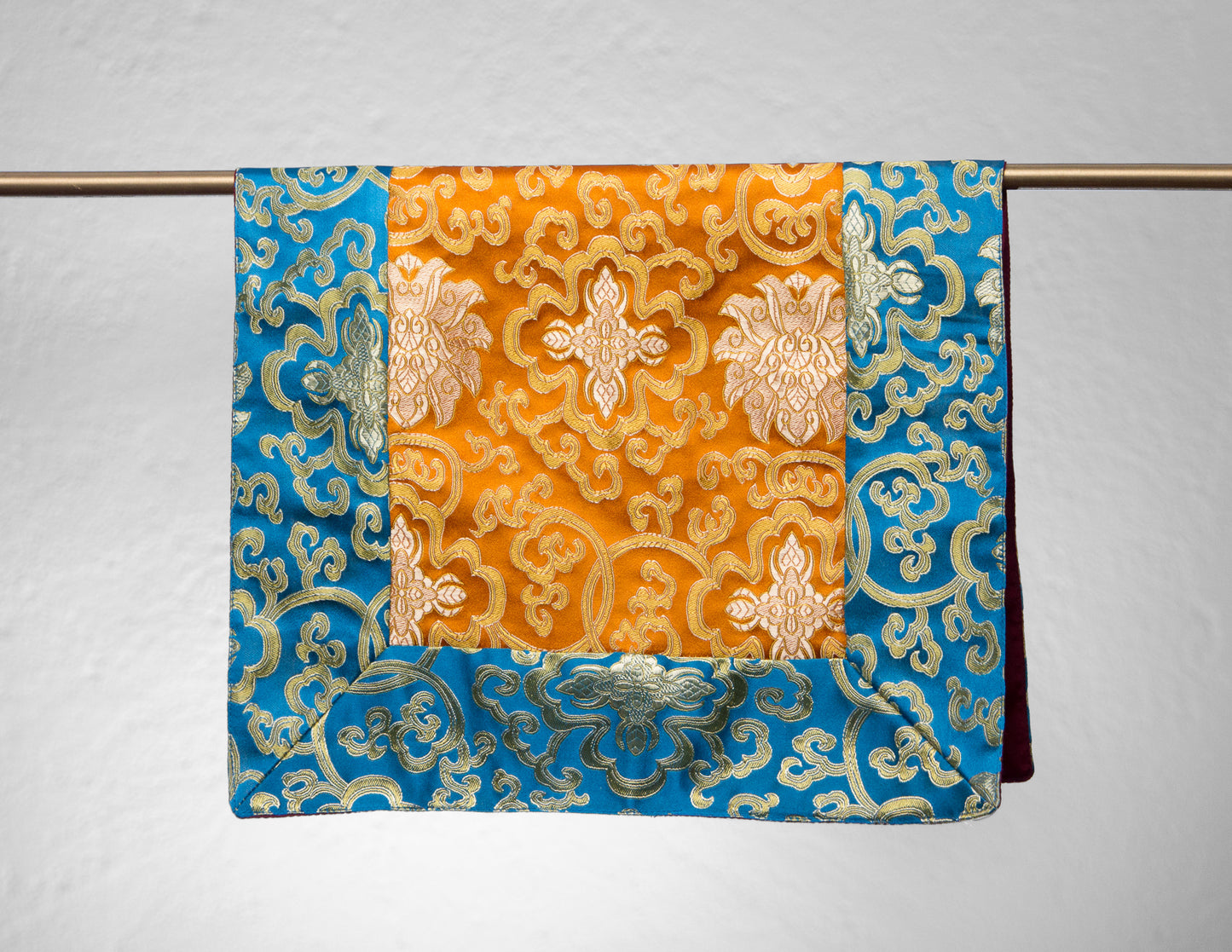 Standard Brokattuch / Übungstischdecke – Türkis & Orange