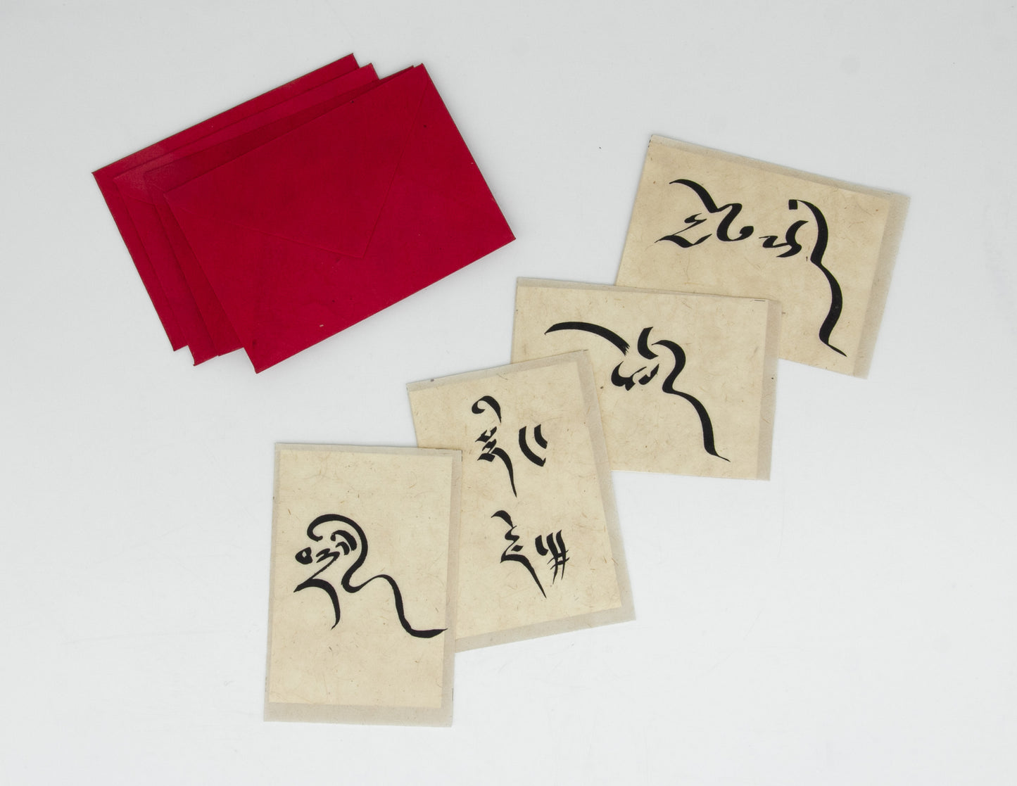 Tibetische Kalligraphiekarten