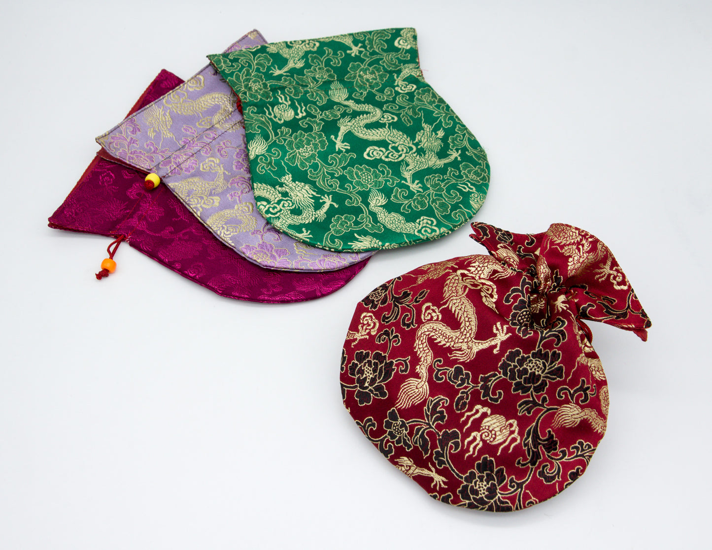 Große Mala-Taschen – Drachenbrokat