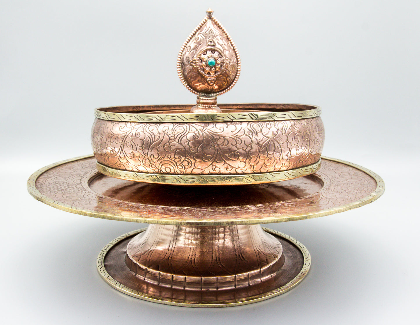 Raised Mandala Set, Polished Copper