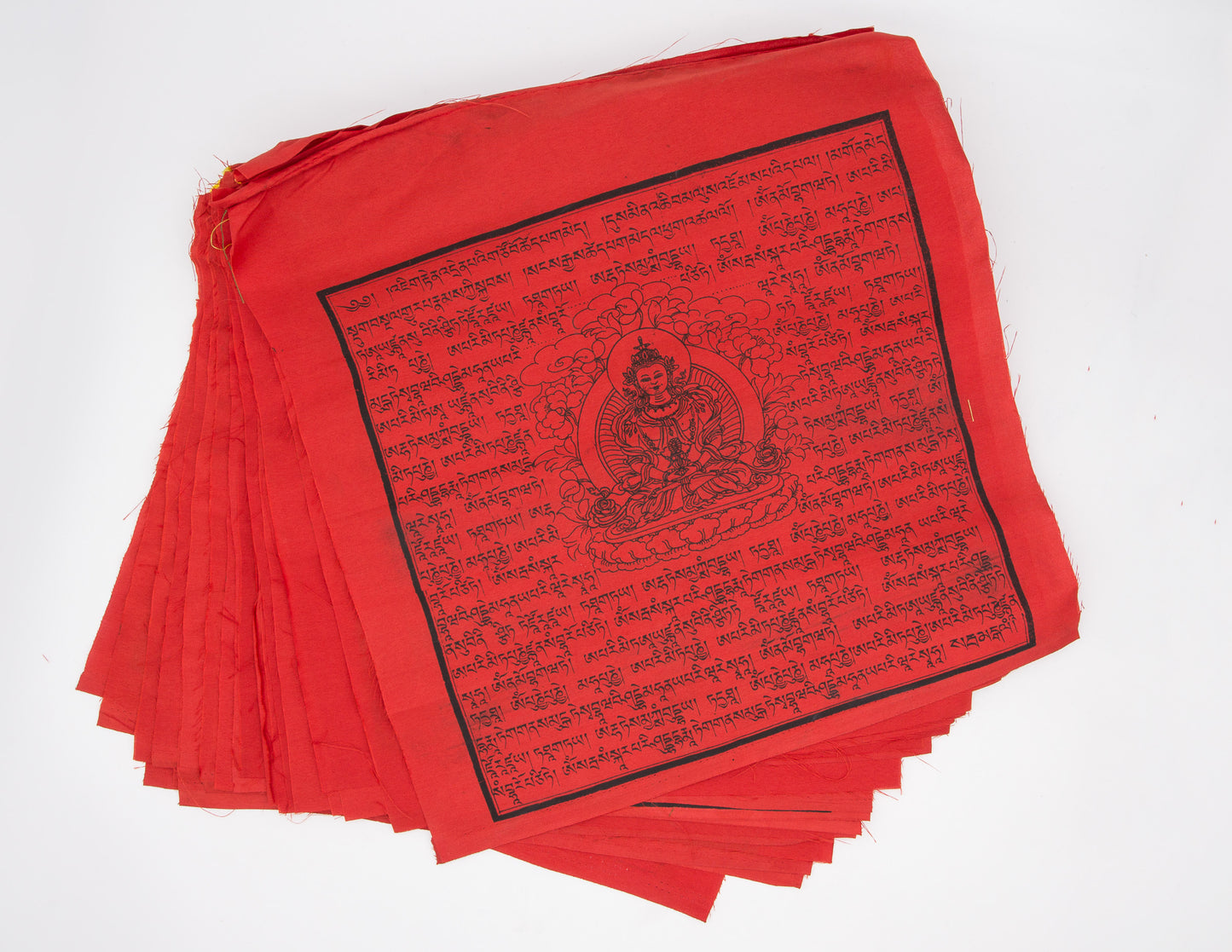 Large Amitayus 'Long Life' Prayer Flags, 33x33cm, 7.7m