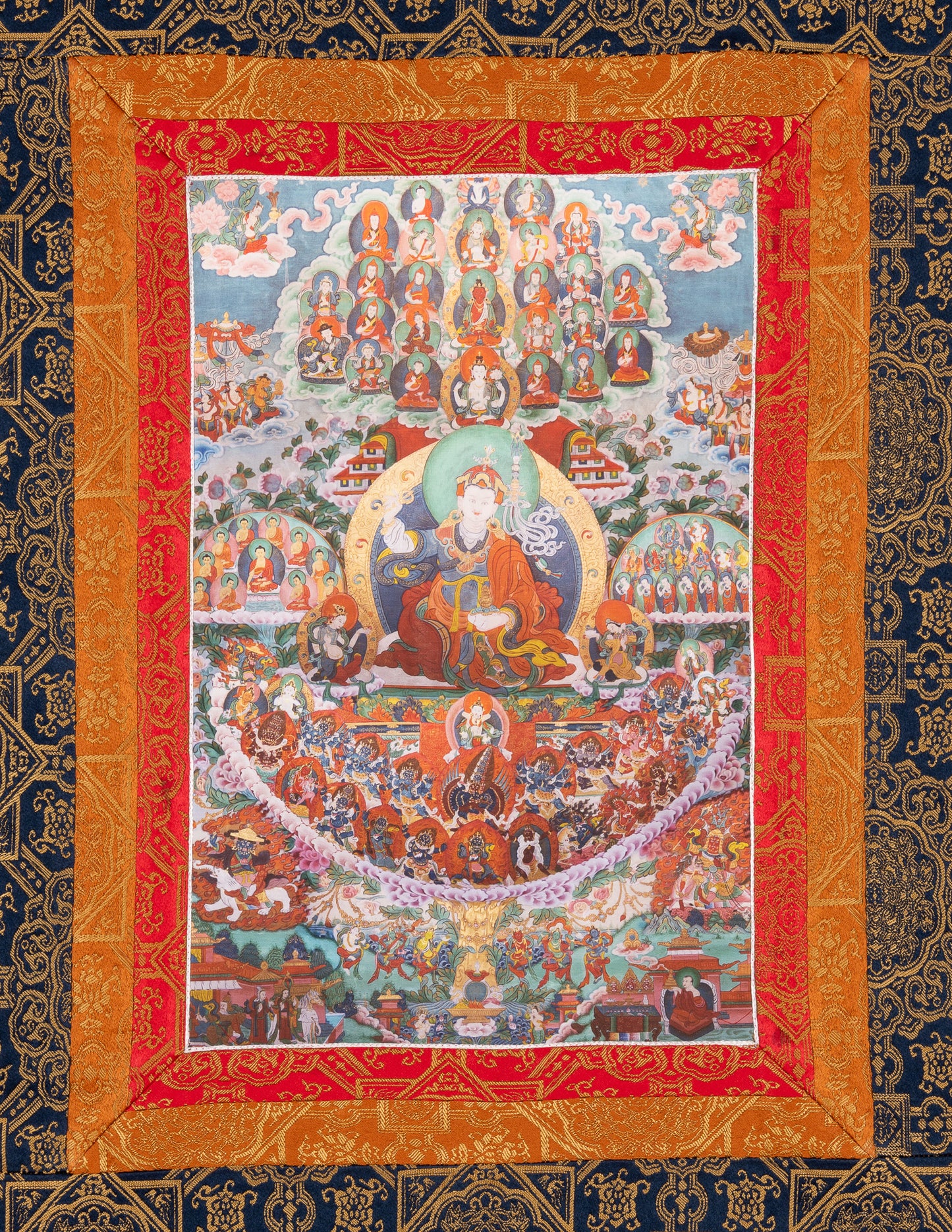 Guru Rinpoche Zufluchtsbaum Thangka I