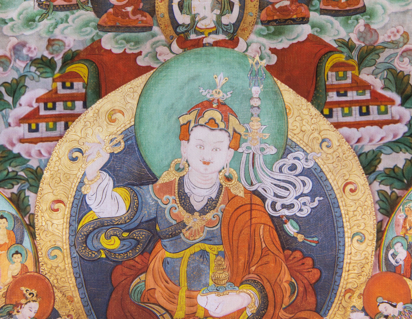 Guru Rinpoche Zufluchtsbaum Thangka