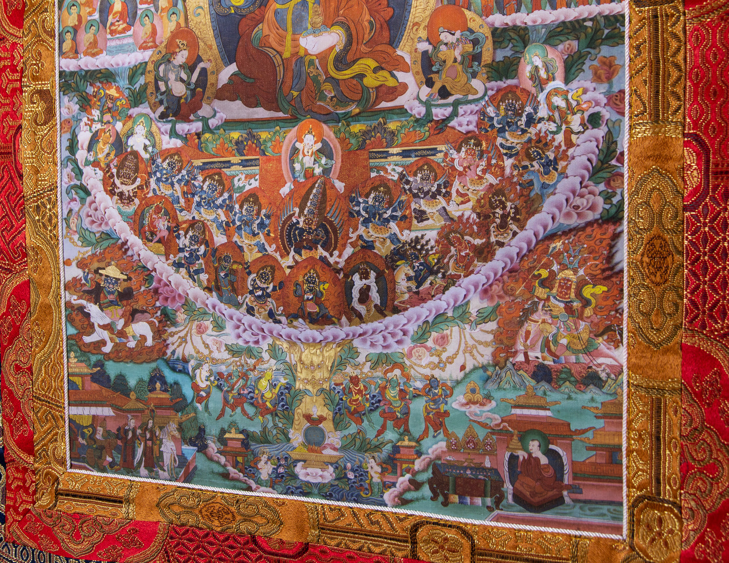 Guru Rinpoche Zufluchtsbaum Thangka