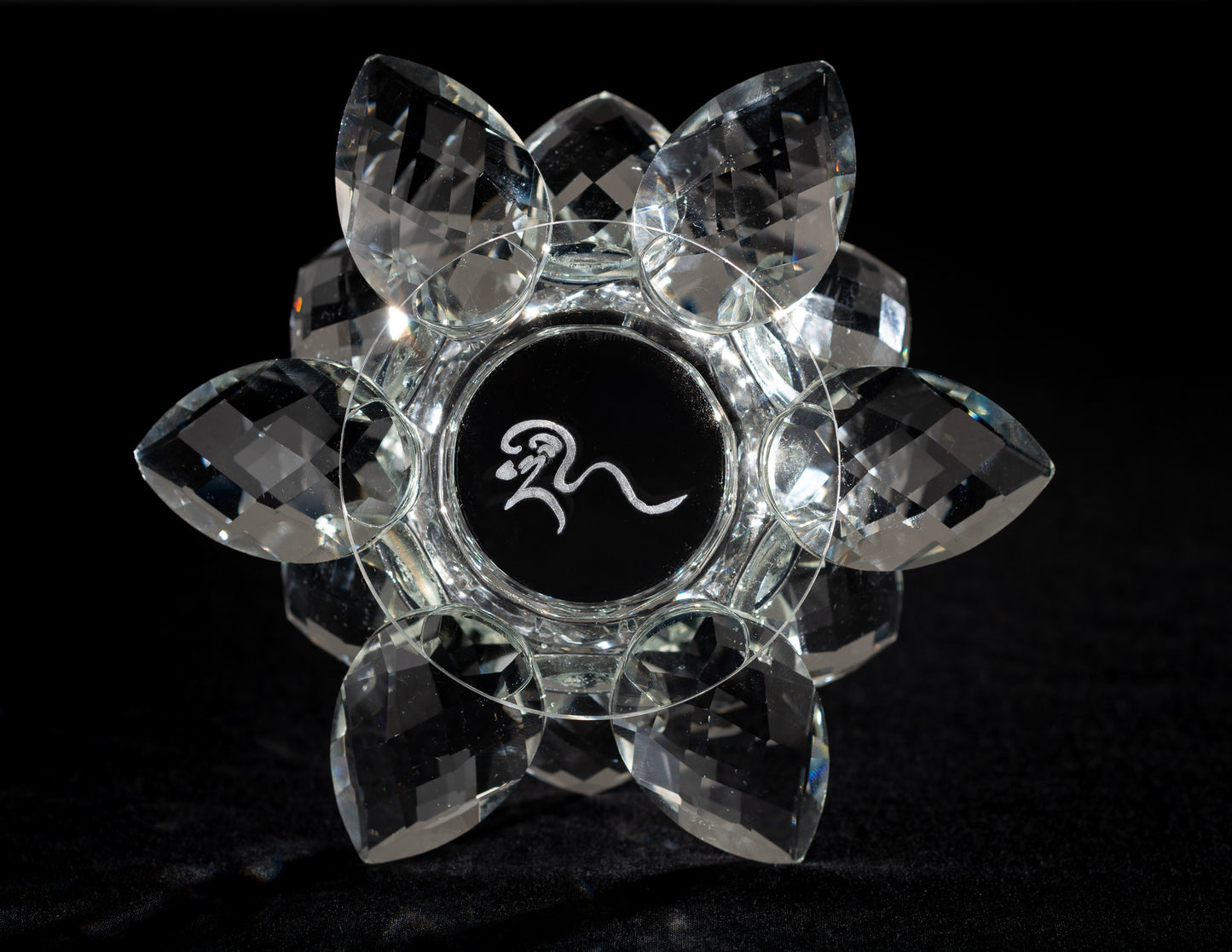 Kerzenhalter aus Kristallglas mit Sockel