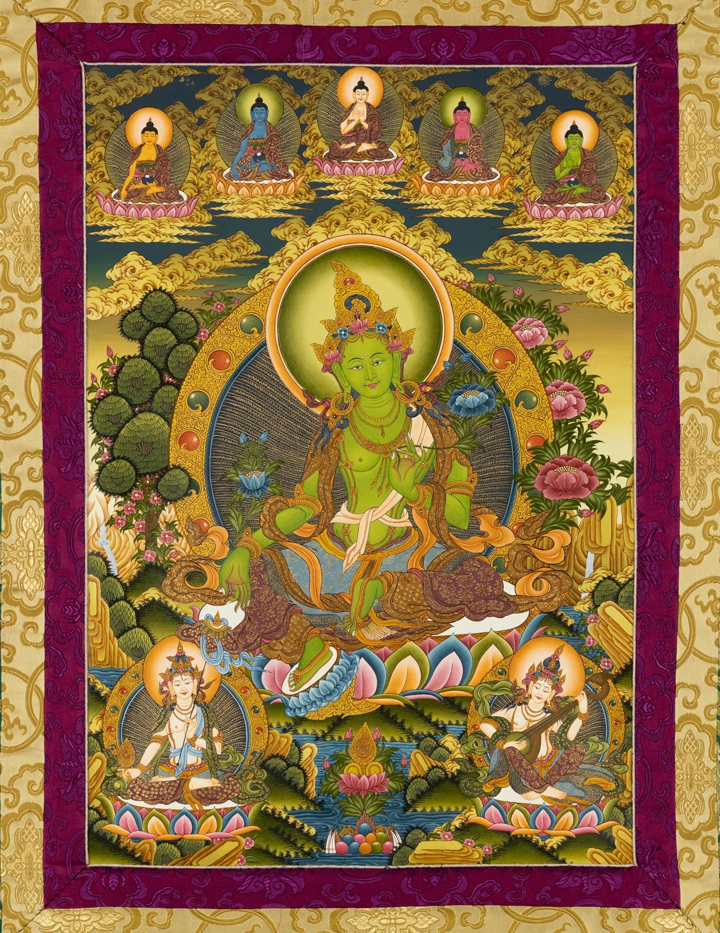 Green Tara Thangka VI