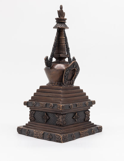 Stupa der Erleuchtung aus Messing – 23 cm