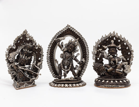 Das Schützer-Trio: Ekajati, Rahula und Damchen Dorje Lekpa