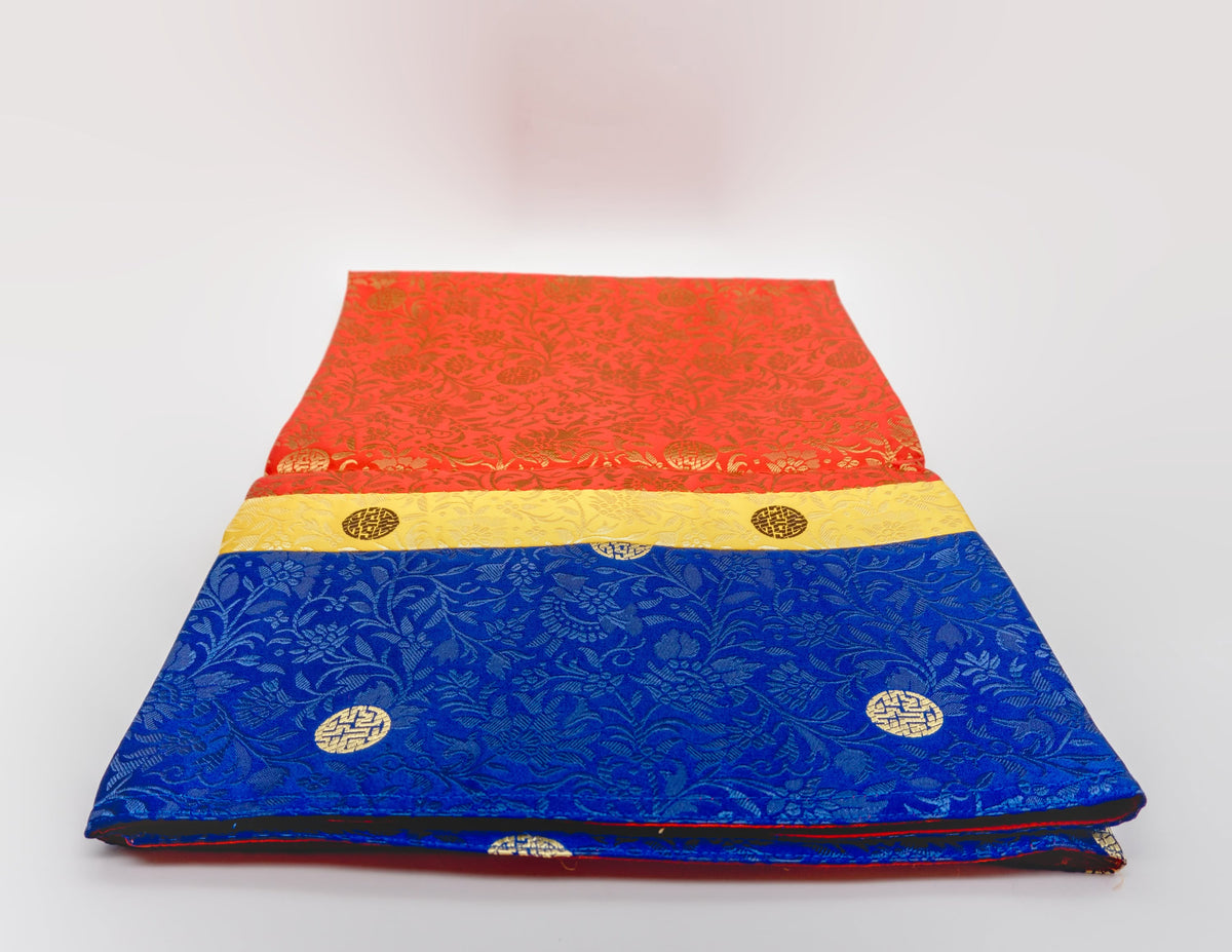 Square Flower Brocade 89x89cm - 3 Colours with Red Center