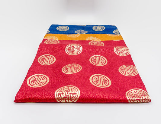 Square Brocade Cloth 80x80cm - 3 Colours, Red Center