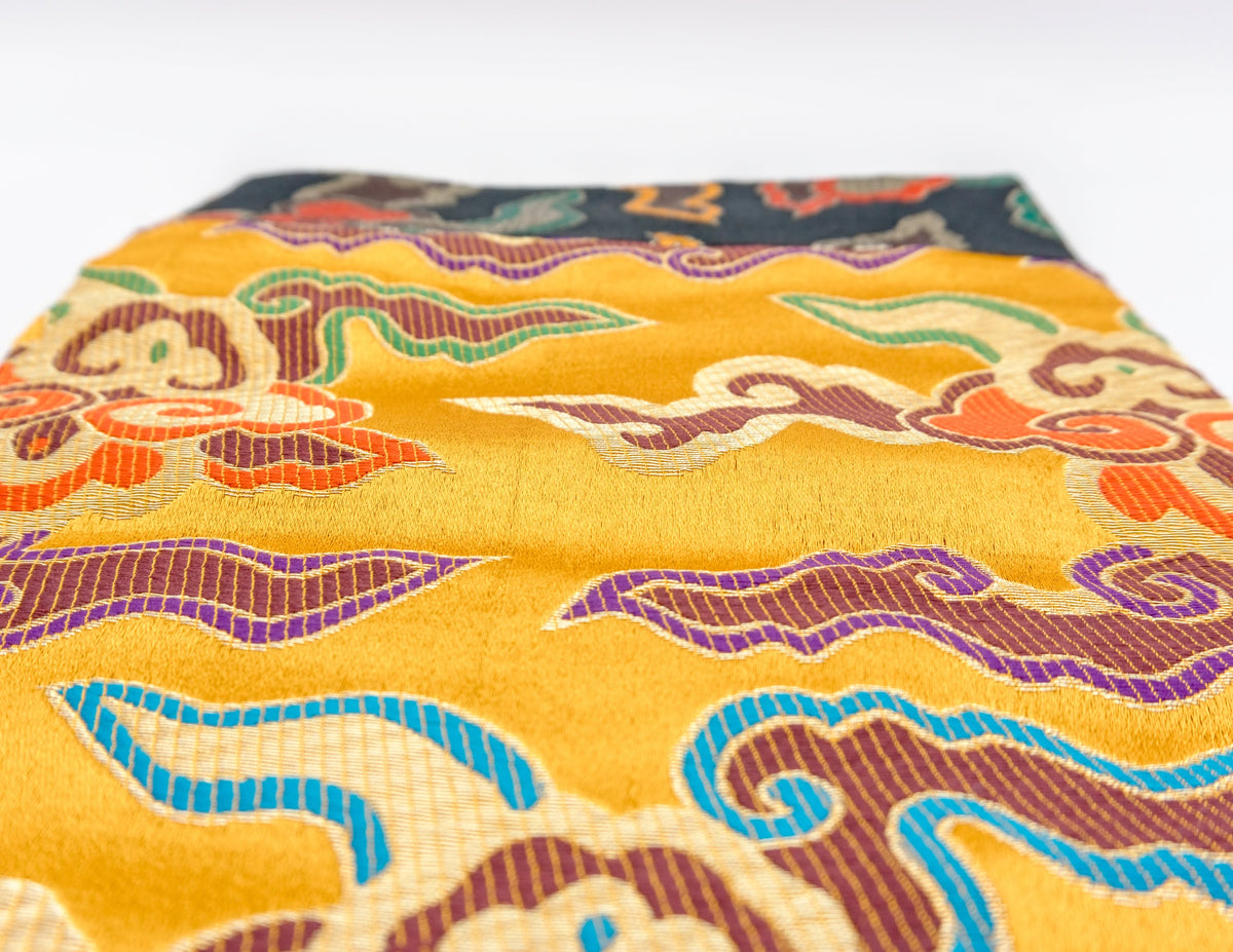 Rectangular Auspicious Cloud Pattern Brocade Cloth 87x38cm