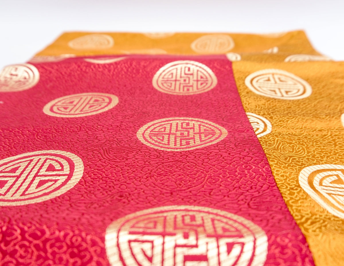 Rectangular Brocade Cloth - Long Life Medaillon