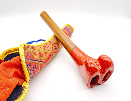 Wooden Kangling with Red Case