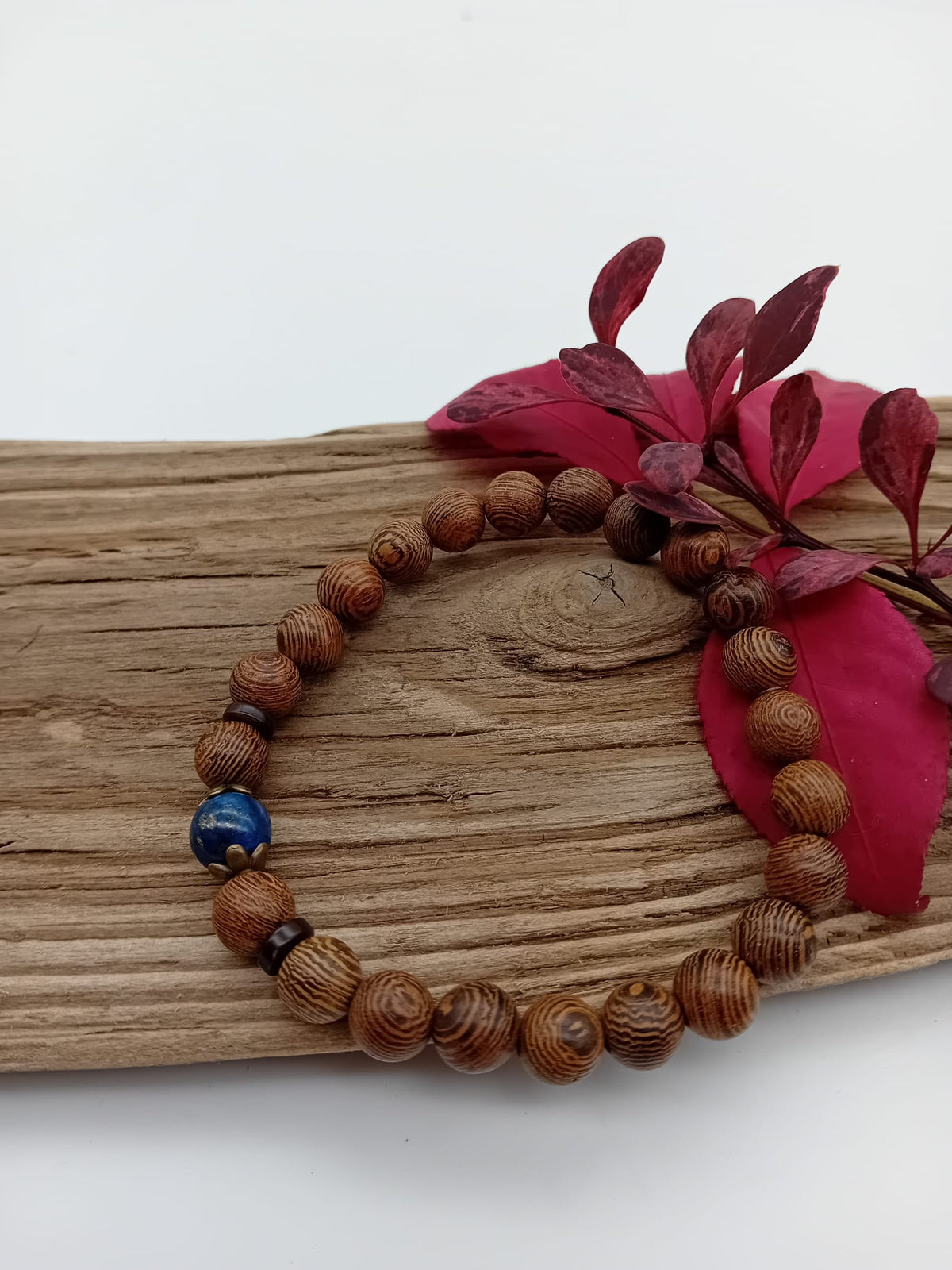 POS Wengewood & Lapis Lazuli 8mm Bracelet