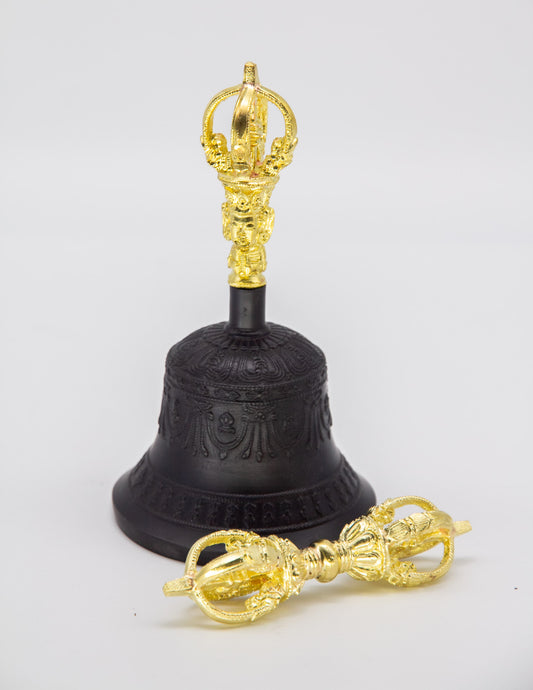 Darkened Bell & Dorje with Gold Contrast IV– Ani