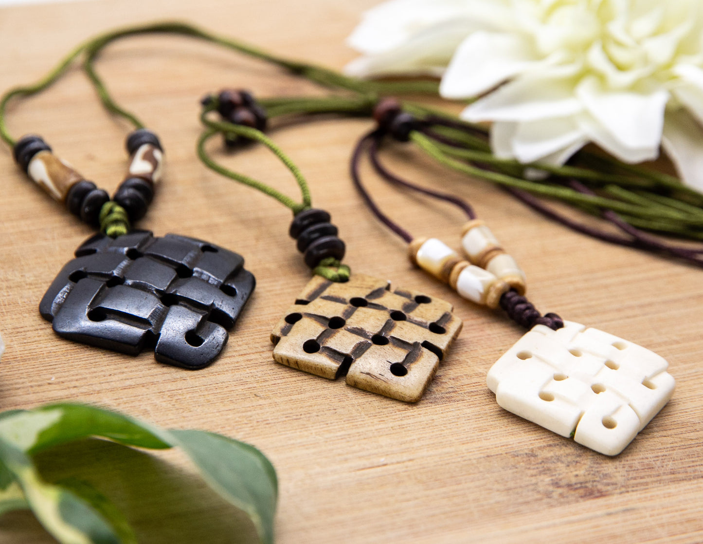 Bone Endless Knot Necklace