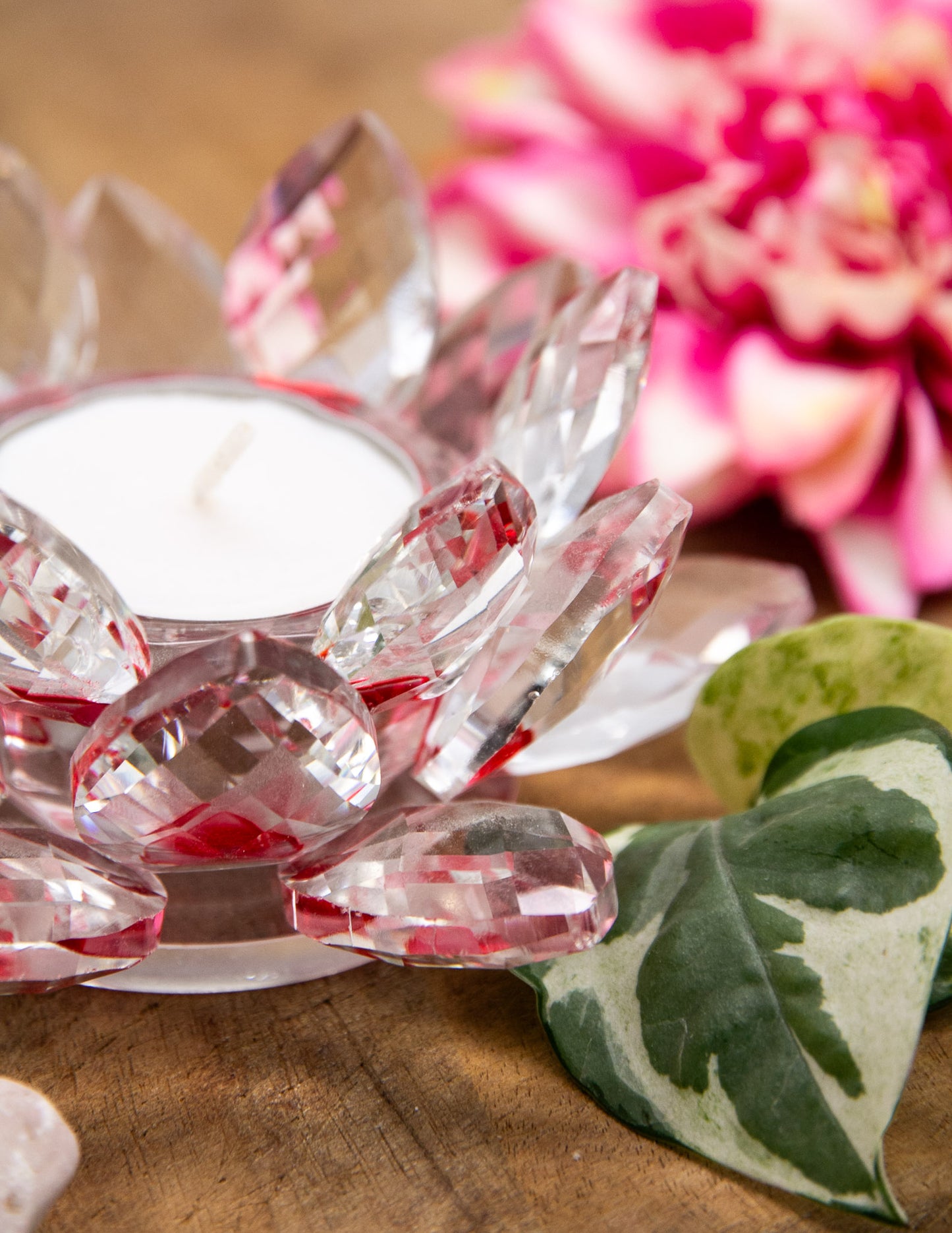 Crystal Glass Candle Holder