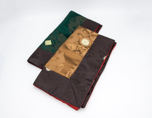 Tissu de brocart standard/couverture de table de pratique – vert et marron