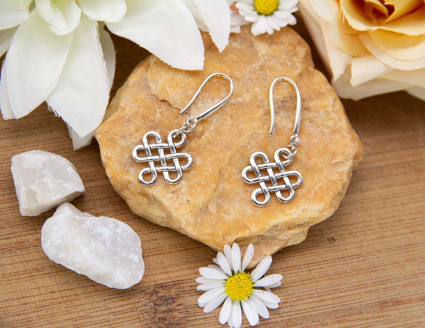 Silver Endless Knot Earrings