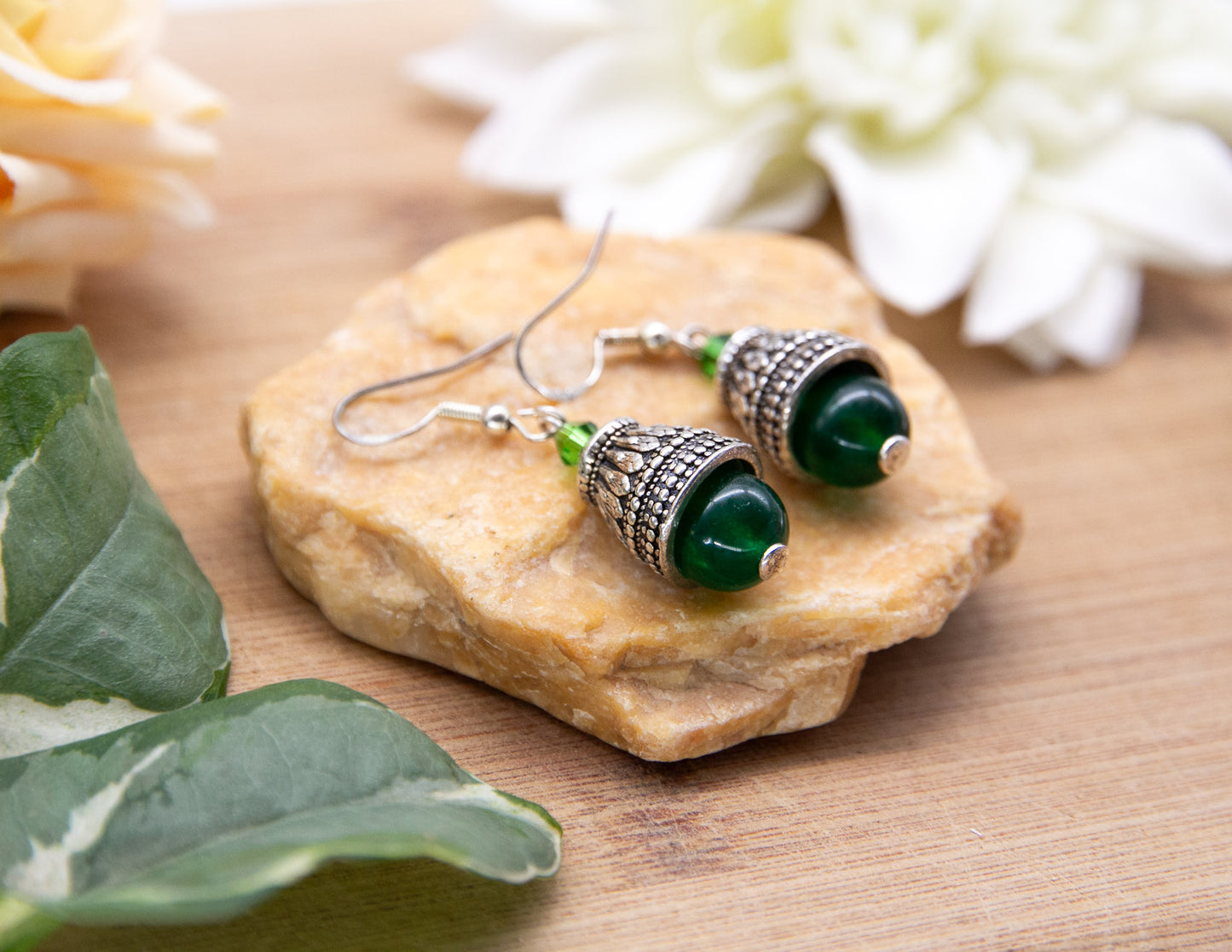 Green Jade Earrings