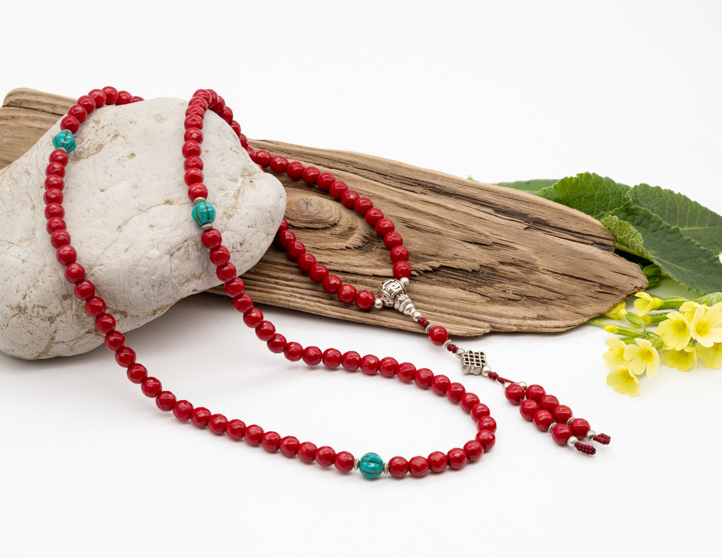 Faceted Red Onyx Mala – 8mm