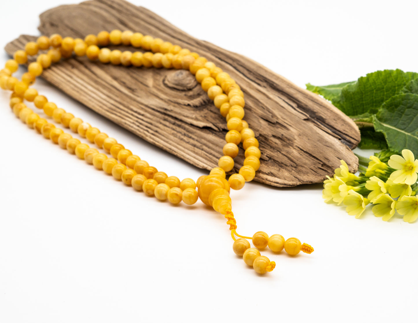 Indian Amber Mala – 9mm