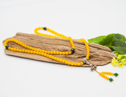 Yellow Jade Mala – 8mm