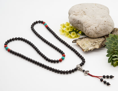 Traditional Tibetan Black Rosewood Mala – 8mm