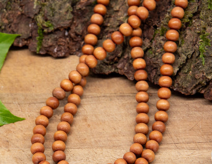 Sandalwood Classic Mala & Lotus Guru Bead 8mm