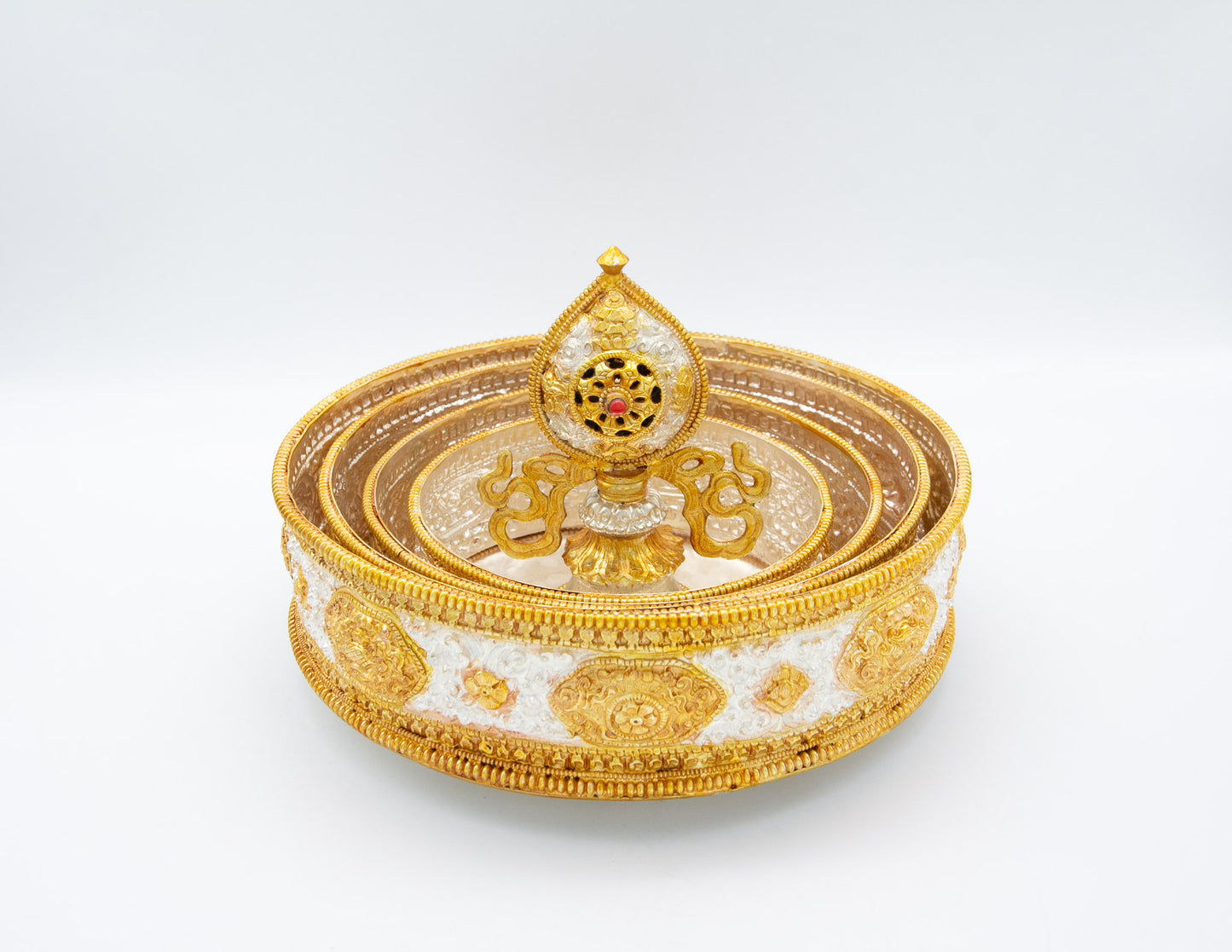 Handgefertigtes Gold & Silber Mandala Set – Groß