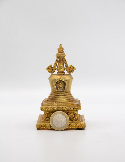 Goldene Stupa der Erleuchtung – 10 cm