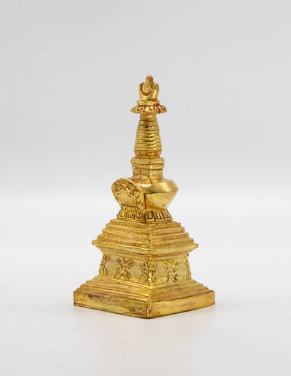 Goldene Stupa der Erleuchtung – 9 cm 