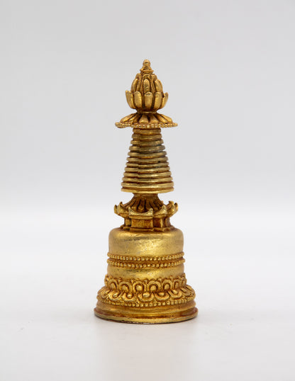 Kadam Stupa, Plaqué Or – 11cm